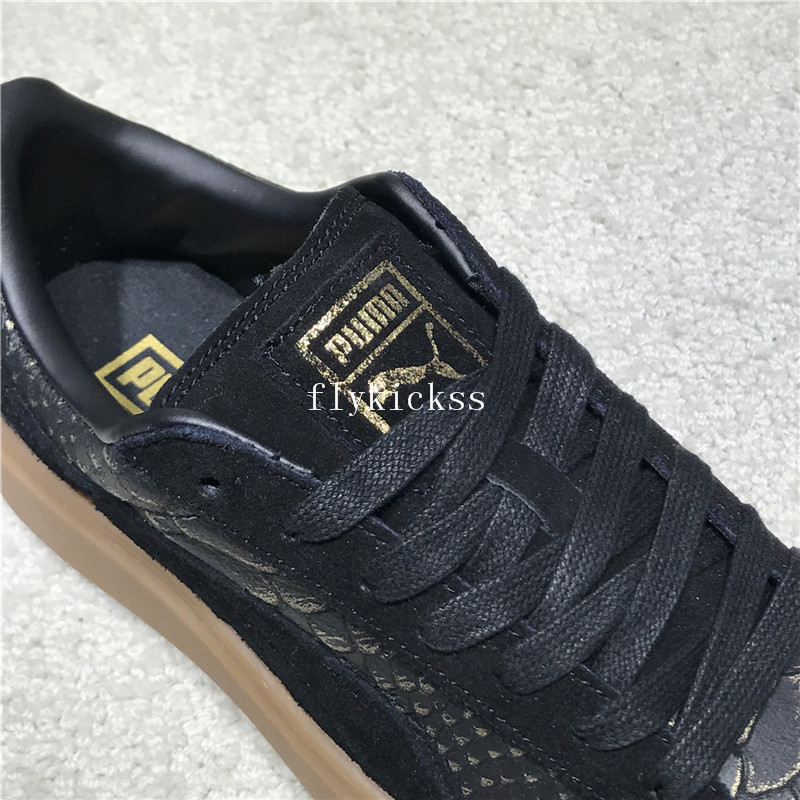 Puma Fenty Rihanna Suede Platform Black Fish Scales